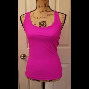 P.L. Movement pink t-back tank with triple straps